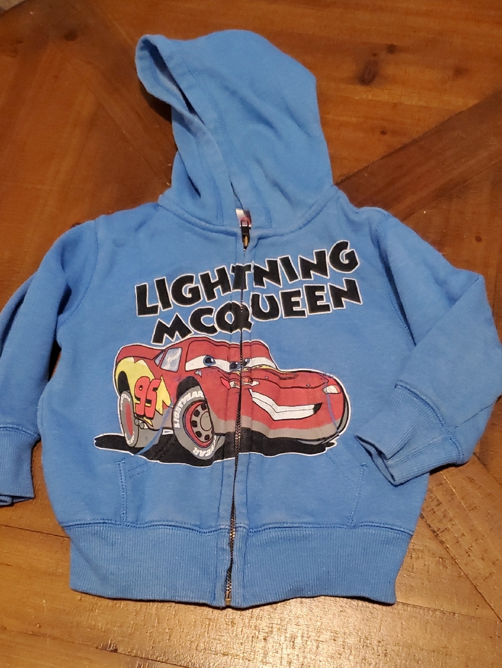 Disney Lightning McQueen Blue Hooded Zip Jacket